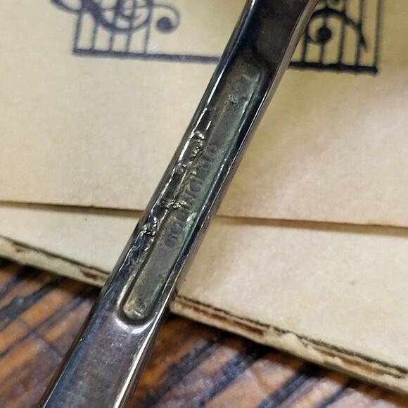 Antique Godinger Silver Plate Floral Art Nouveau Tea Strainer Old Bouquet Design - Picture 7 of 7